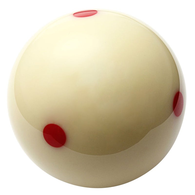 MOOCY Red Dot Cue Ball, AAA-Grade PRO 6 Dot Billiard Practice Training Measle Que Ball - 2 1/4" - Image 1